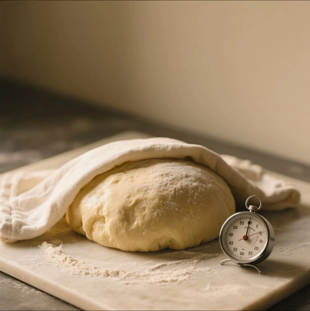 Dough that is fermenting